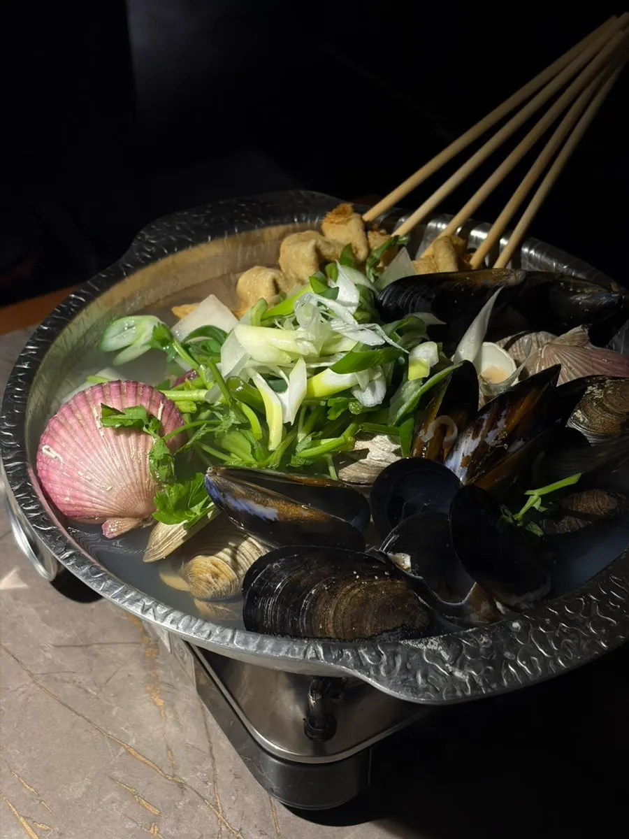 Clam odeng soup packed with clams