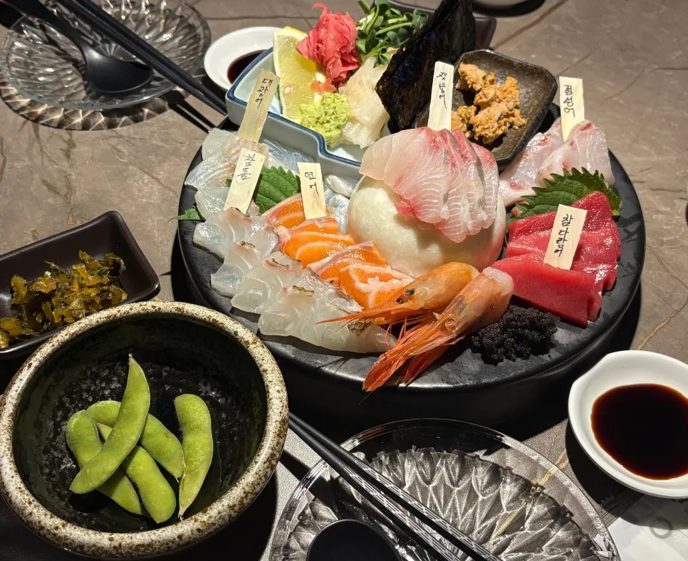 Aged sashimi small set for two at Suksseong Susan Jongno Main Branch