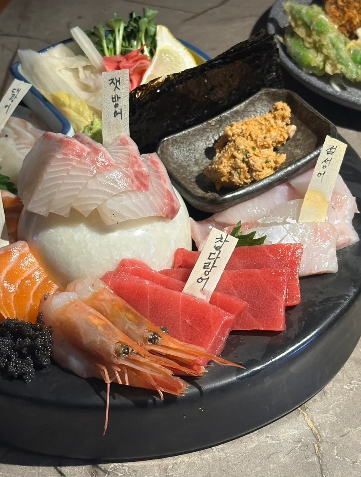 Signature aged sashimi at Suksseong Susan Jongno Main Branch