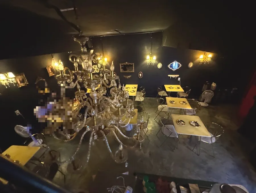 Backstreet Pizza's basement dining room, good for indoor pizza and beer