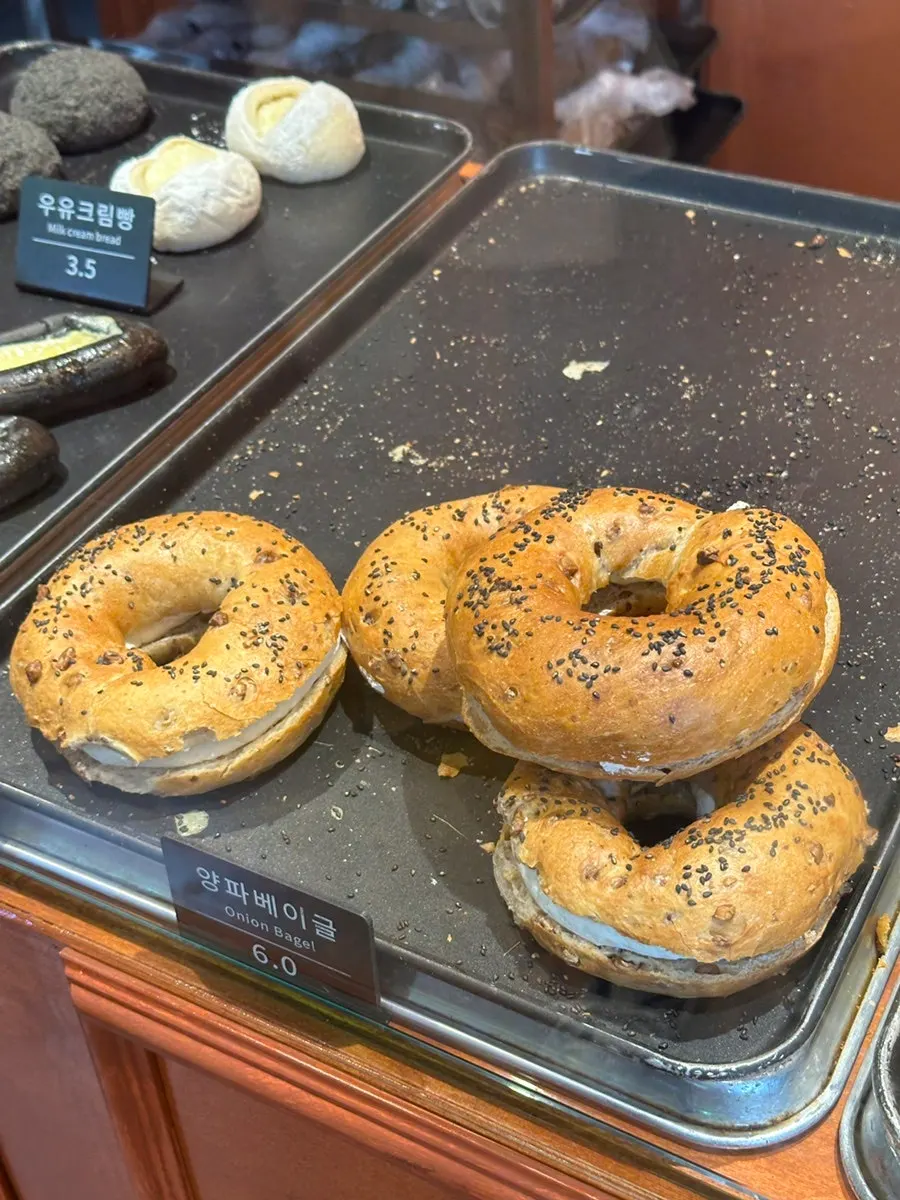 Empty spot on the shelf where maple cream cheese bread sold out