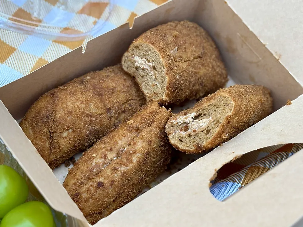 Coffee bread transferred into a container