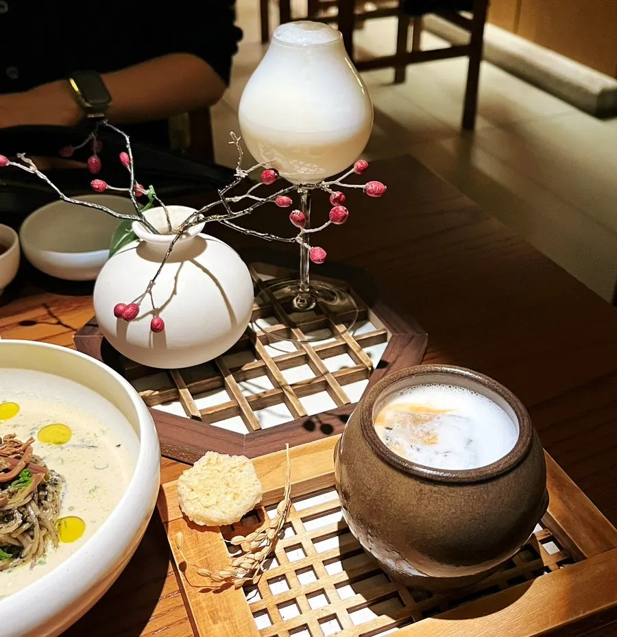 Hanuk's signature cocktails on the table