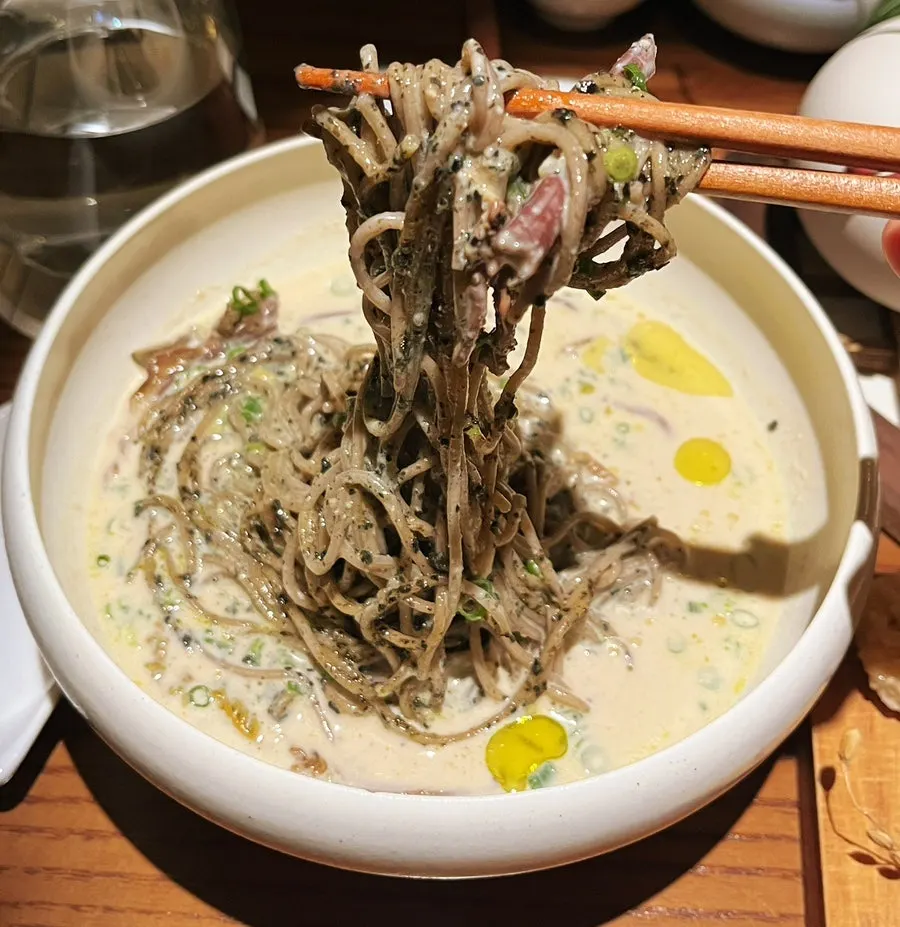 Close-up of the Hanuk-myeon bar snack