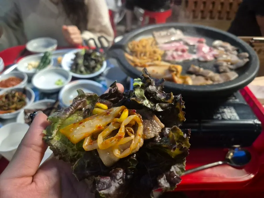가을 저녁 초원식당 야장 자리