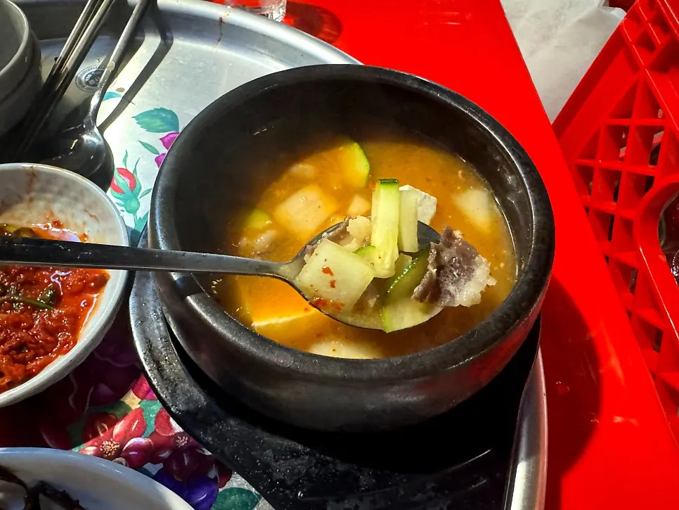 Chowon Restaurant's beef brisket doenjang jjigae, ₩8,000