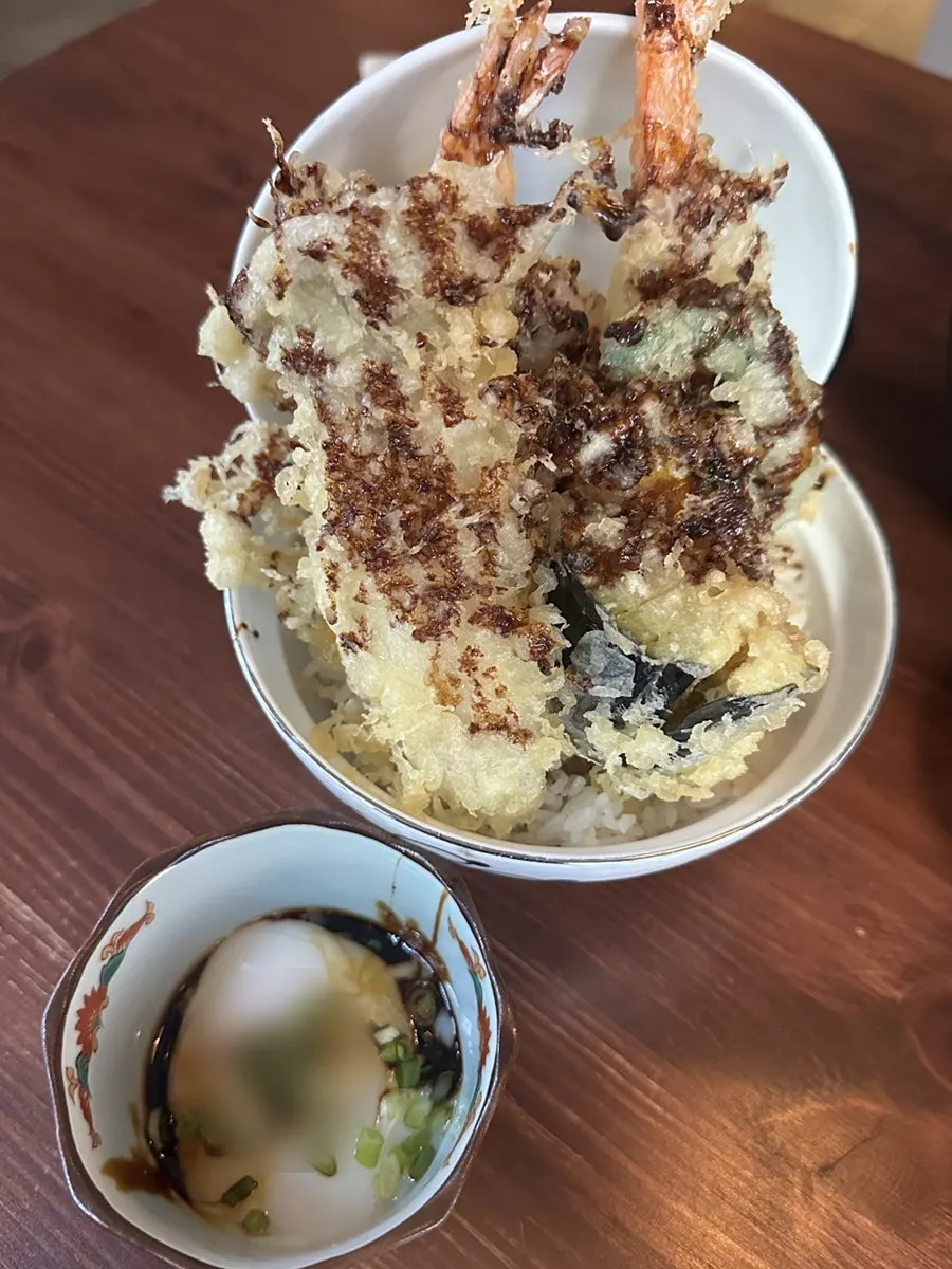 Two donburi bowls on the table