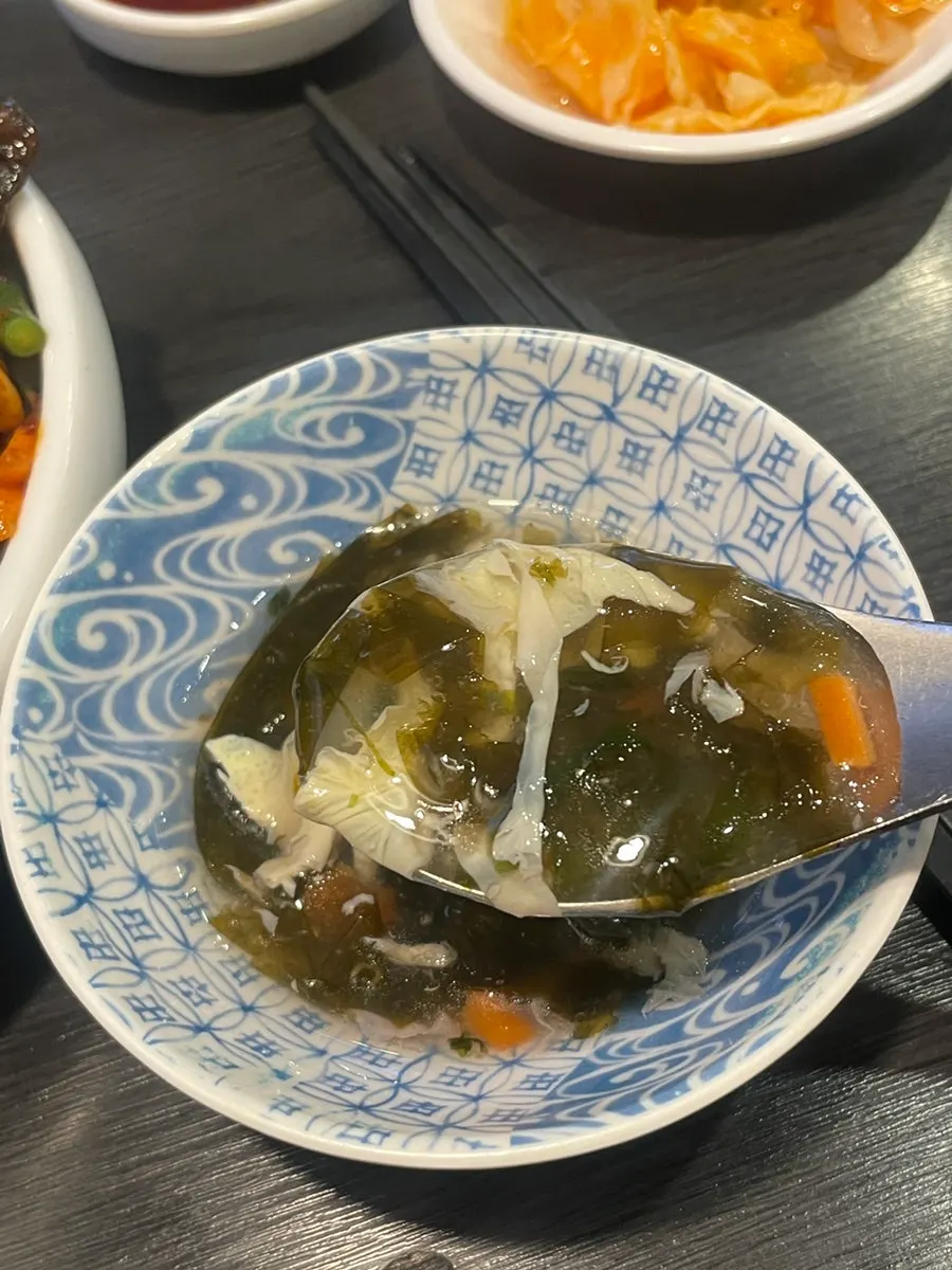 마늘쫑이 들어간 계란국