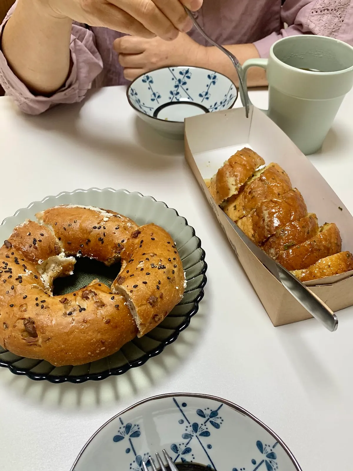 Packed bread to share with my mom in Busan