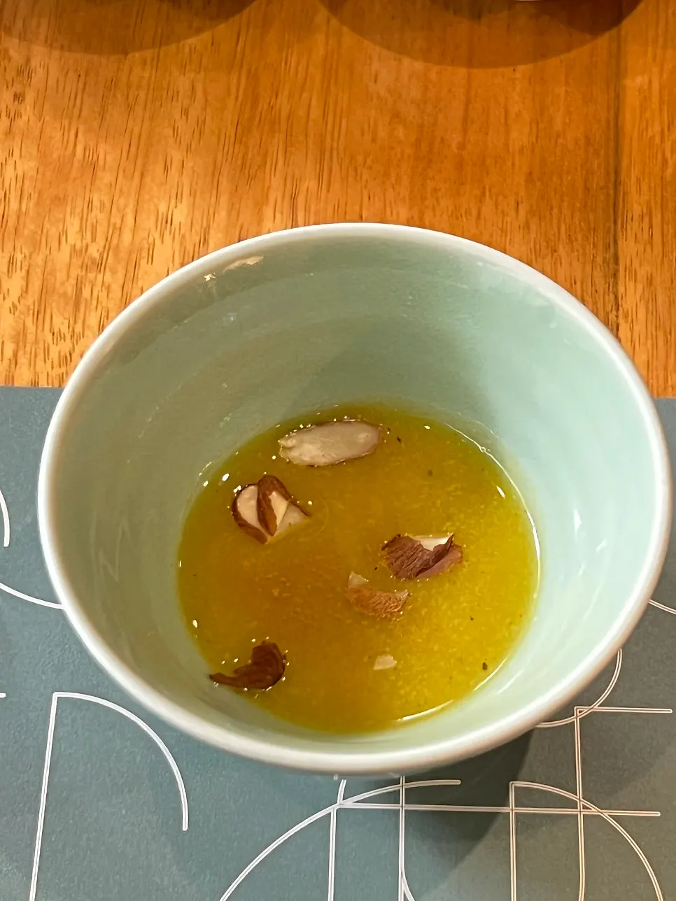 Pumpkin porridge appetizer served before the meal at SABAL