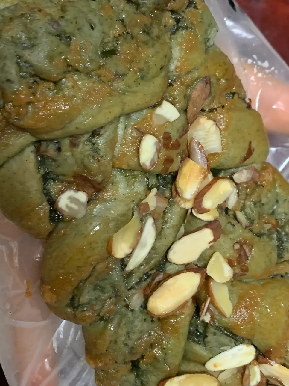 Nutty walnut bread torn open