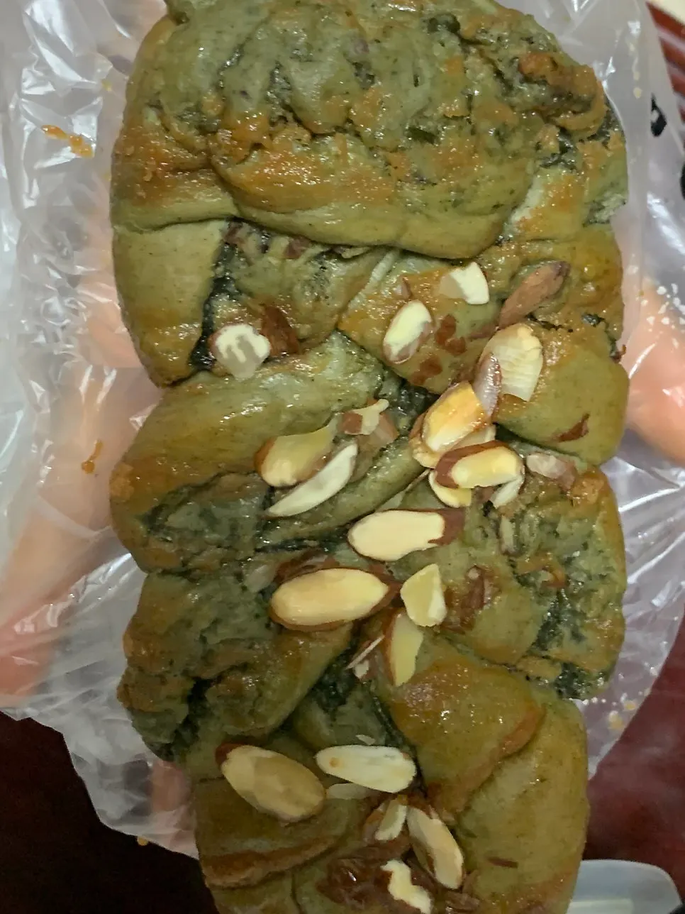 Remaining piece of walnut bread