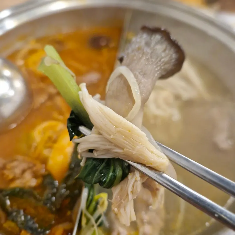 Mild broth and handmade dumplings