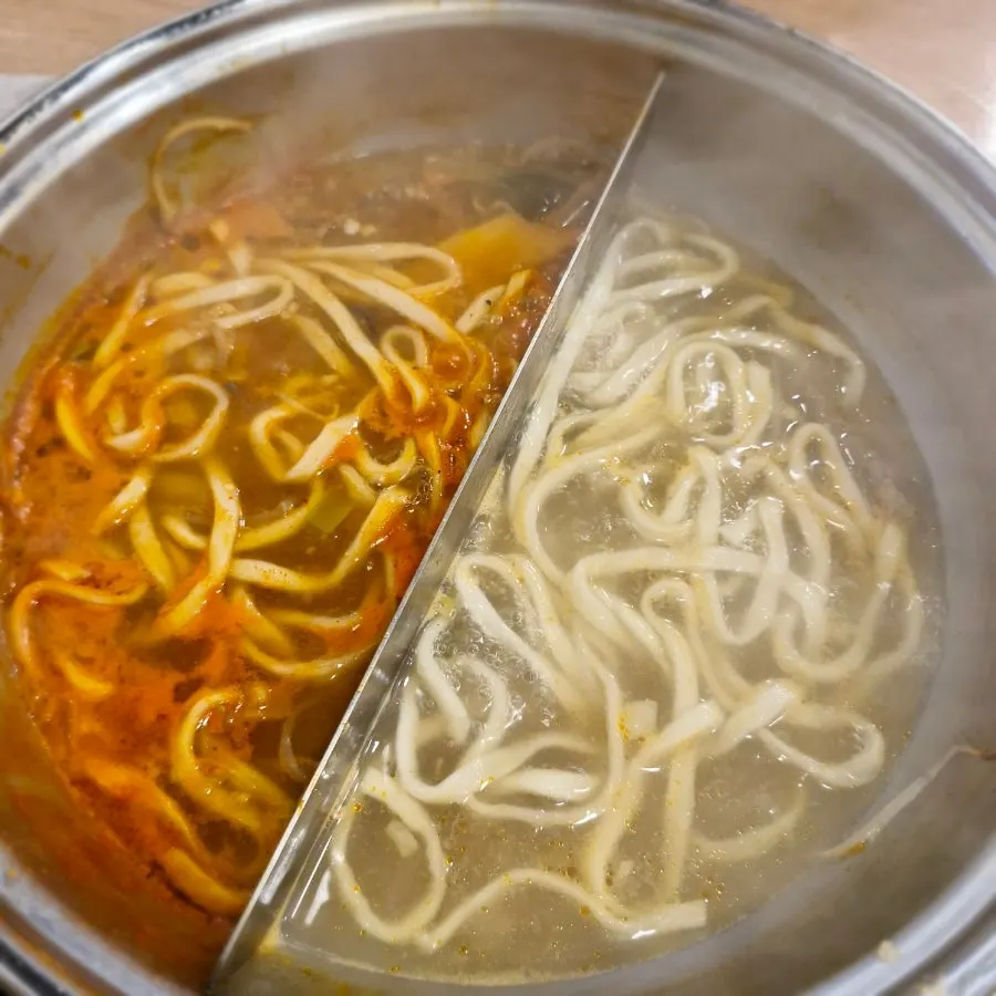 Spicy broth paired with beef