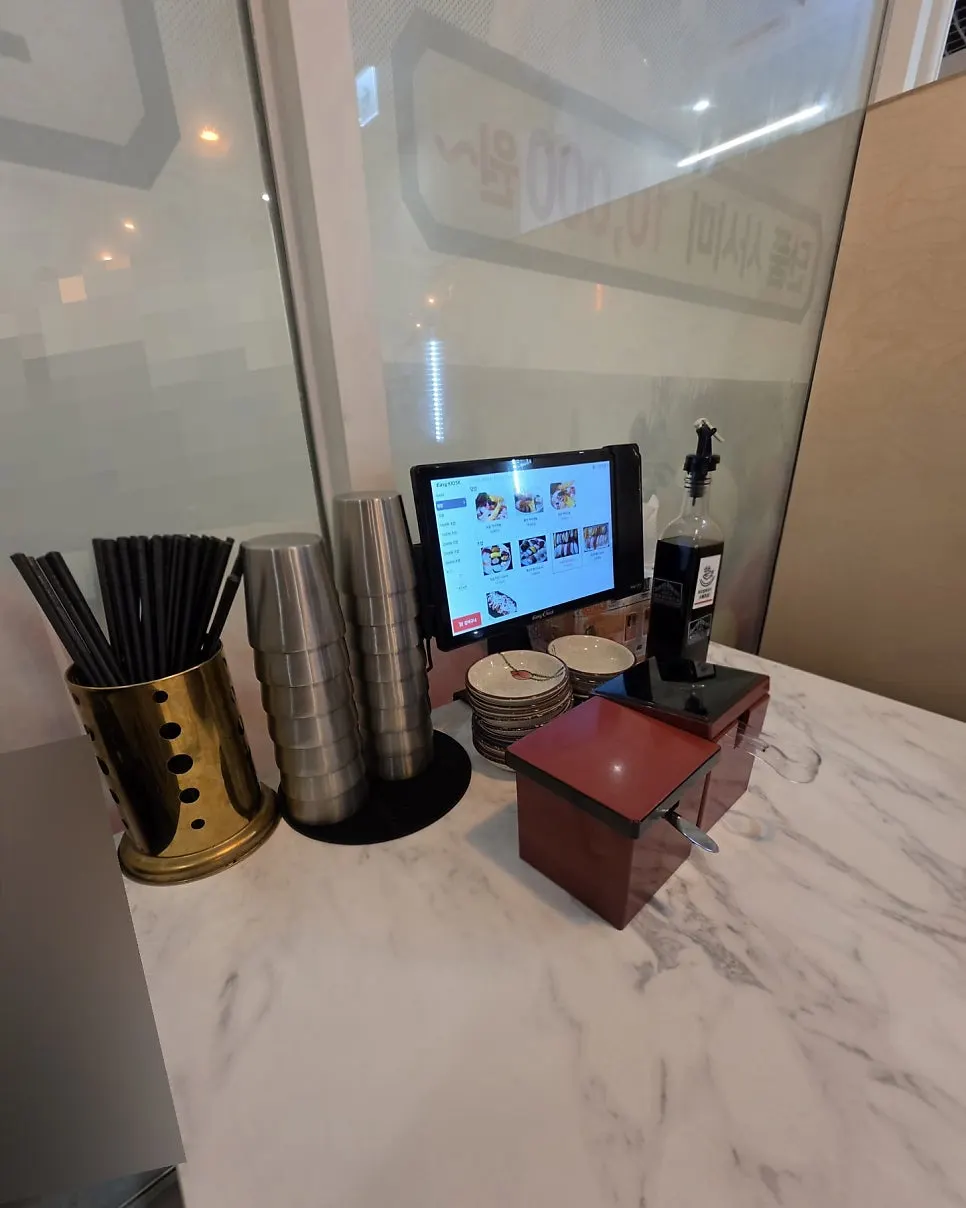 Seating with a table ordering kiosk