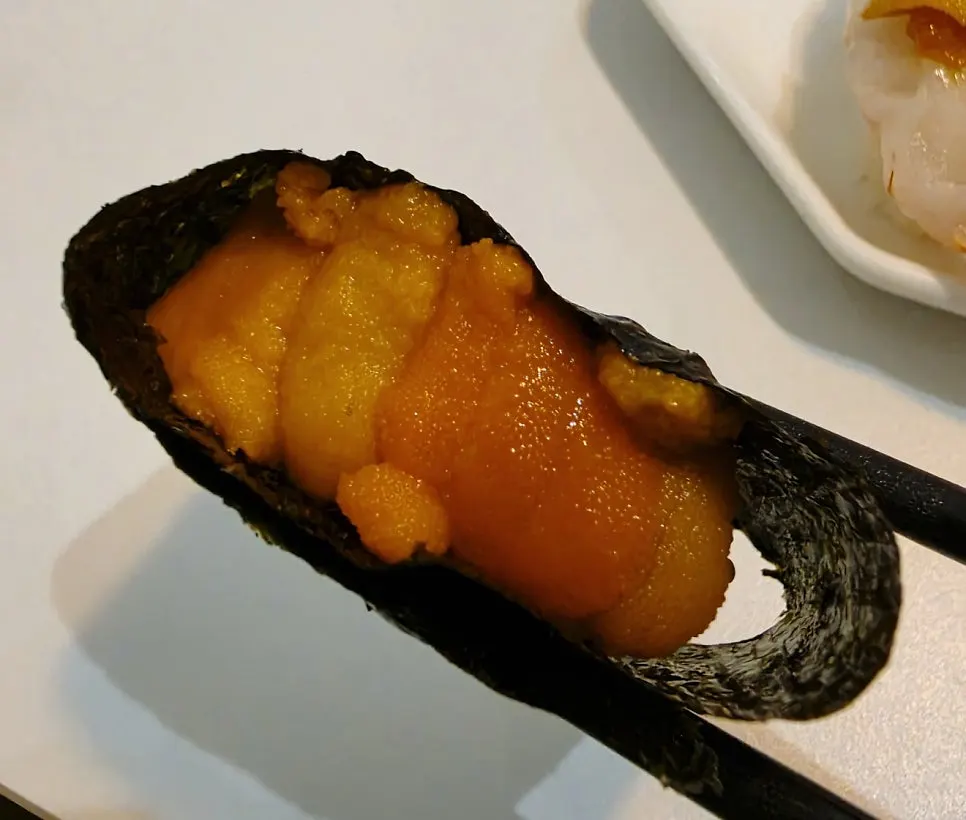 Sushi dishes on the table