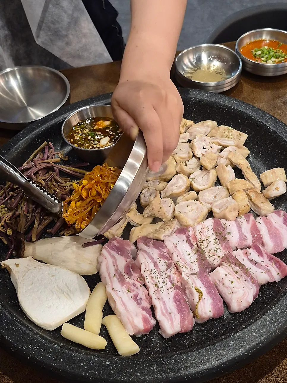 파절임과 기본 반찬 상차림