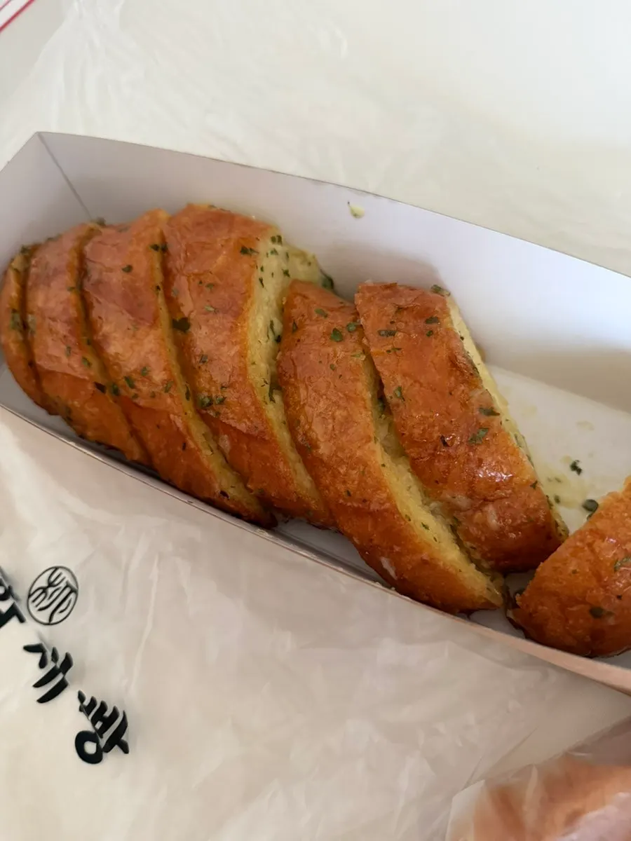 Packed maple cream cheese bread and garlic bread
