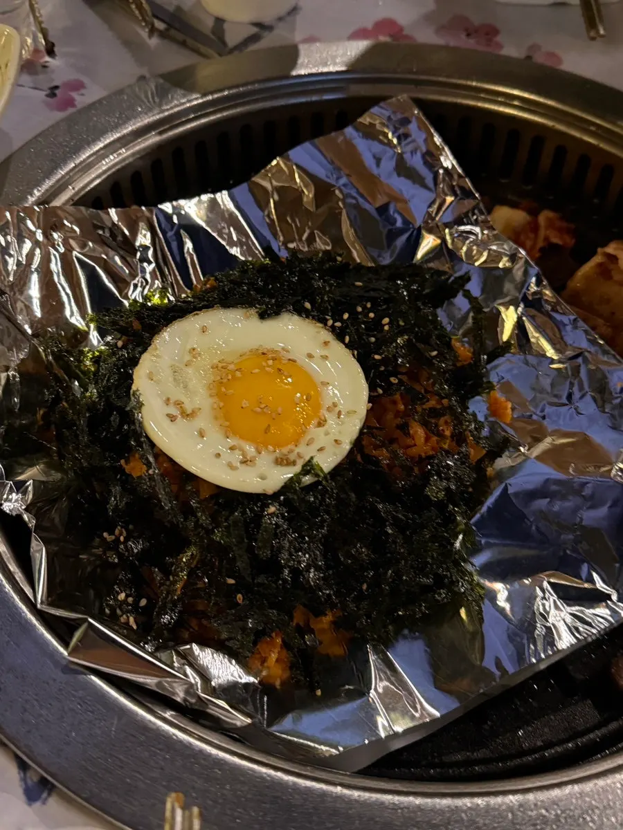Doenjang rice made by mixing rice into the stew