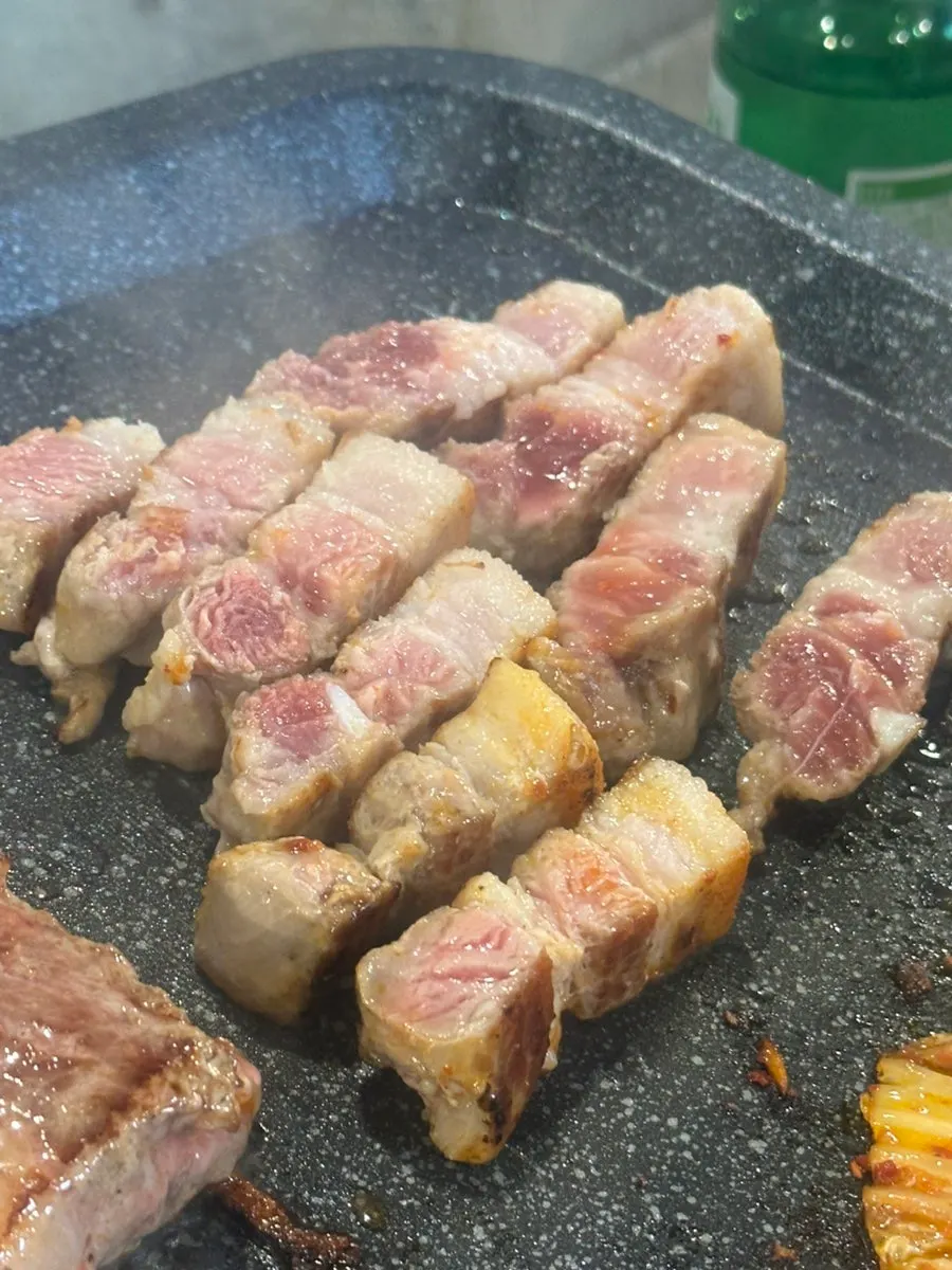 A juicy piece of pork belly