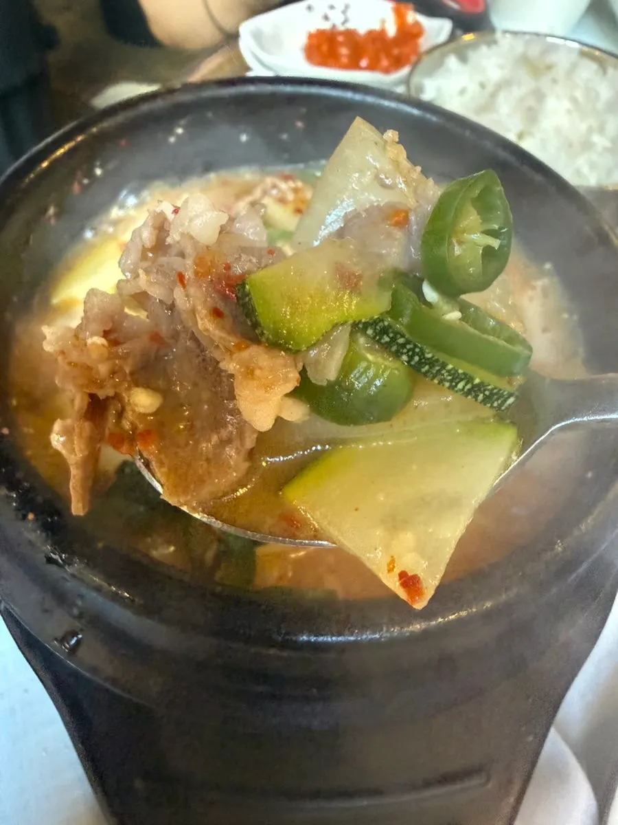 멍석집 차돌된장찌개와 밥