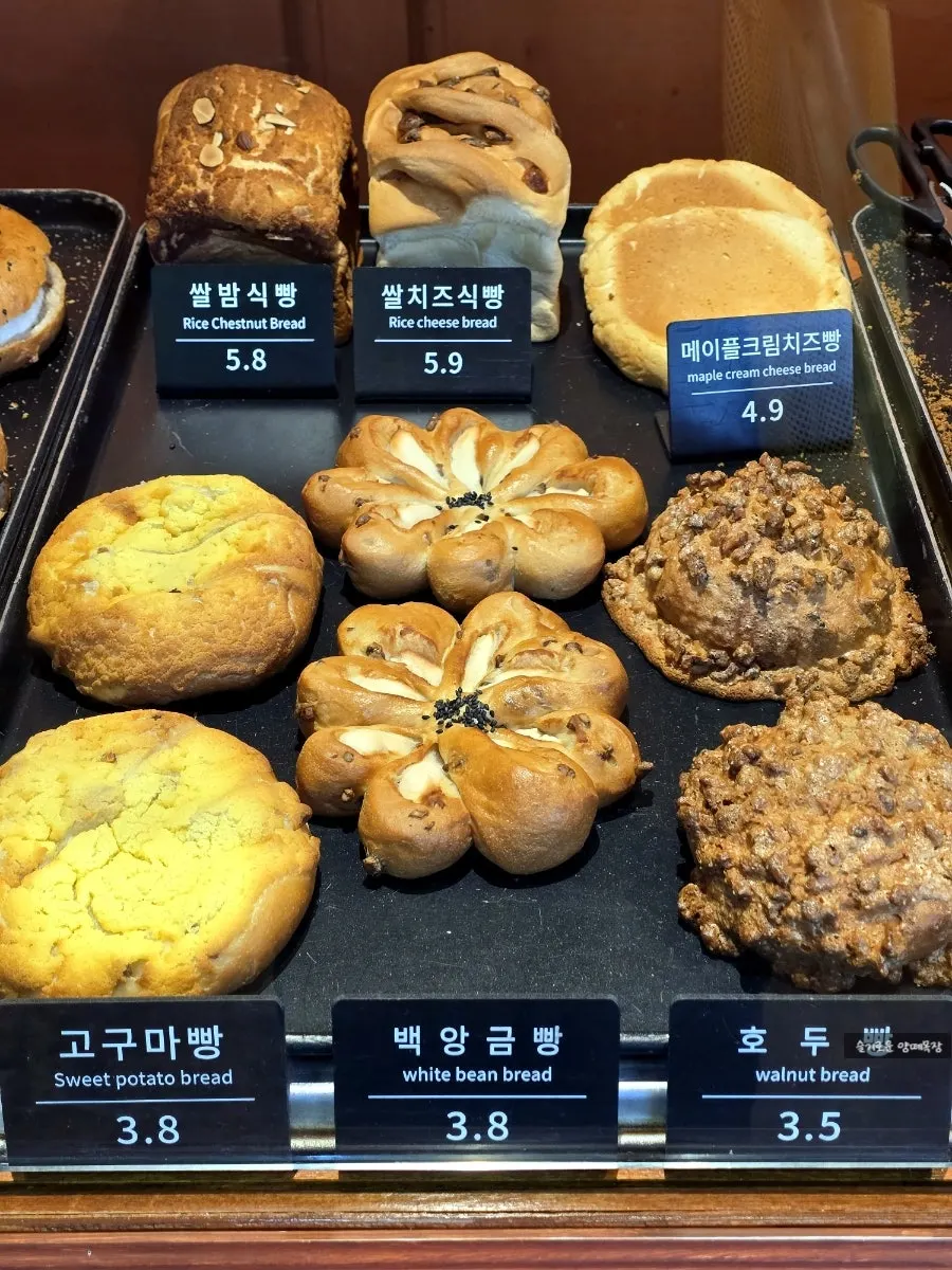 Display of loaves and walnut bread