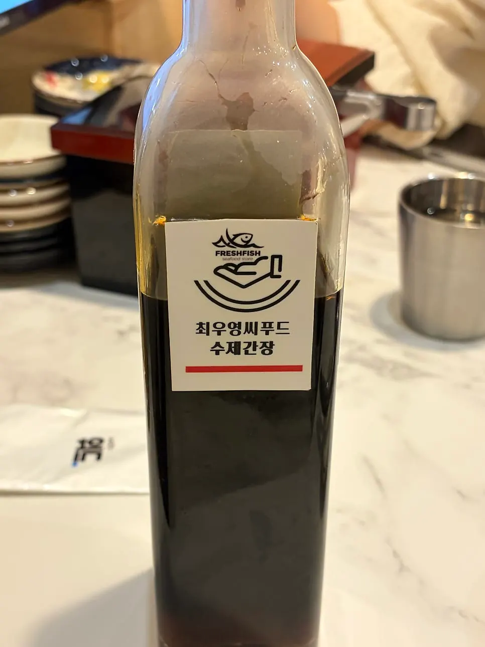 Alcohol menu including sake