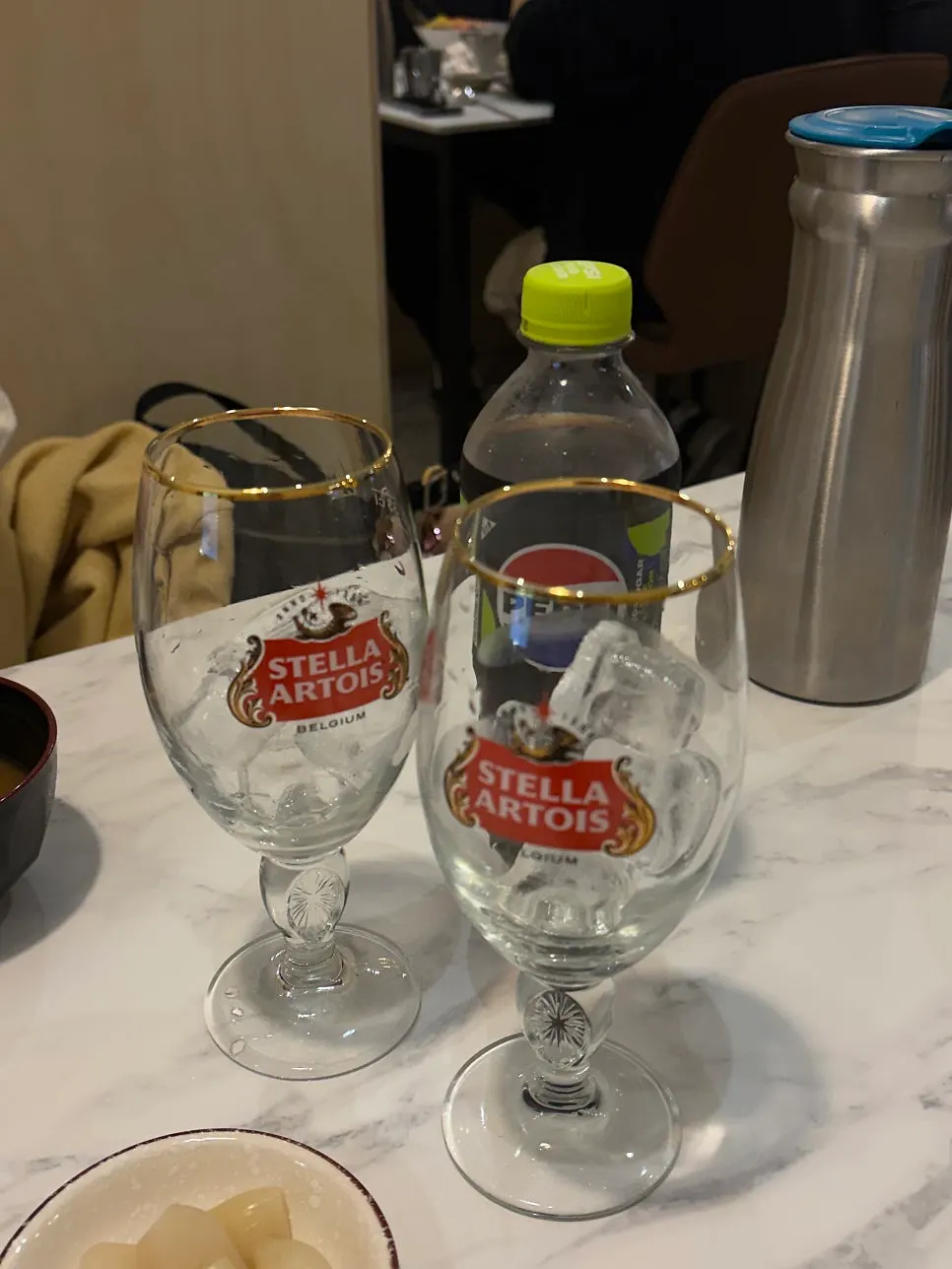 Special house soy sauce placed at each seat