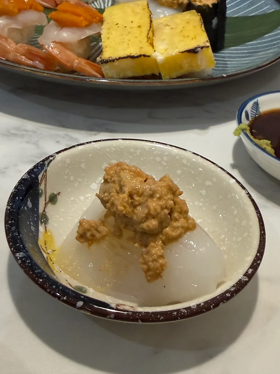 Ankimo cuttlefish à la carte sushi