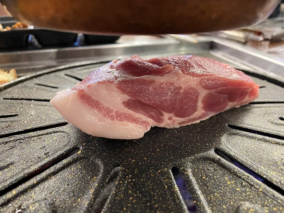 A piece of meat placed on top of potato