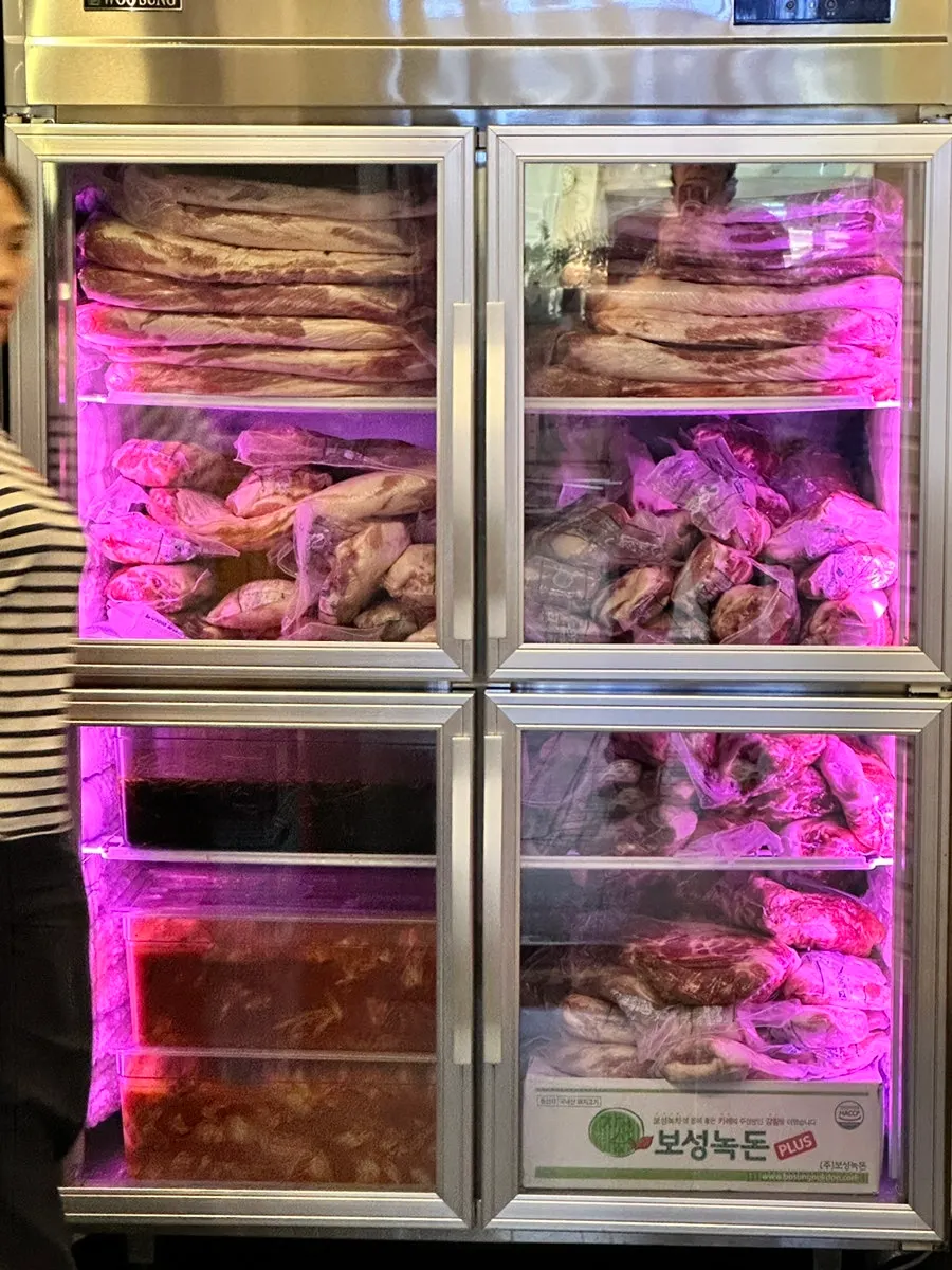Meat storage area at Cham Dwaejitgan