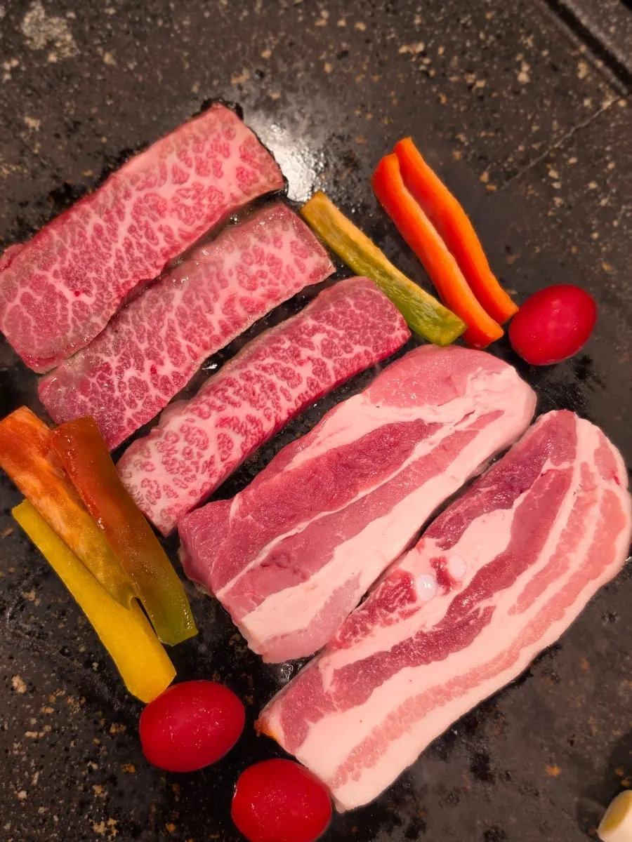Ssam vegetables and seasoned scallions