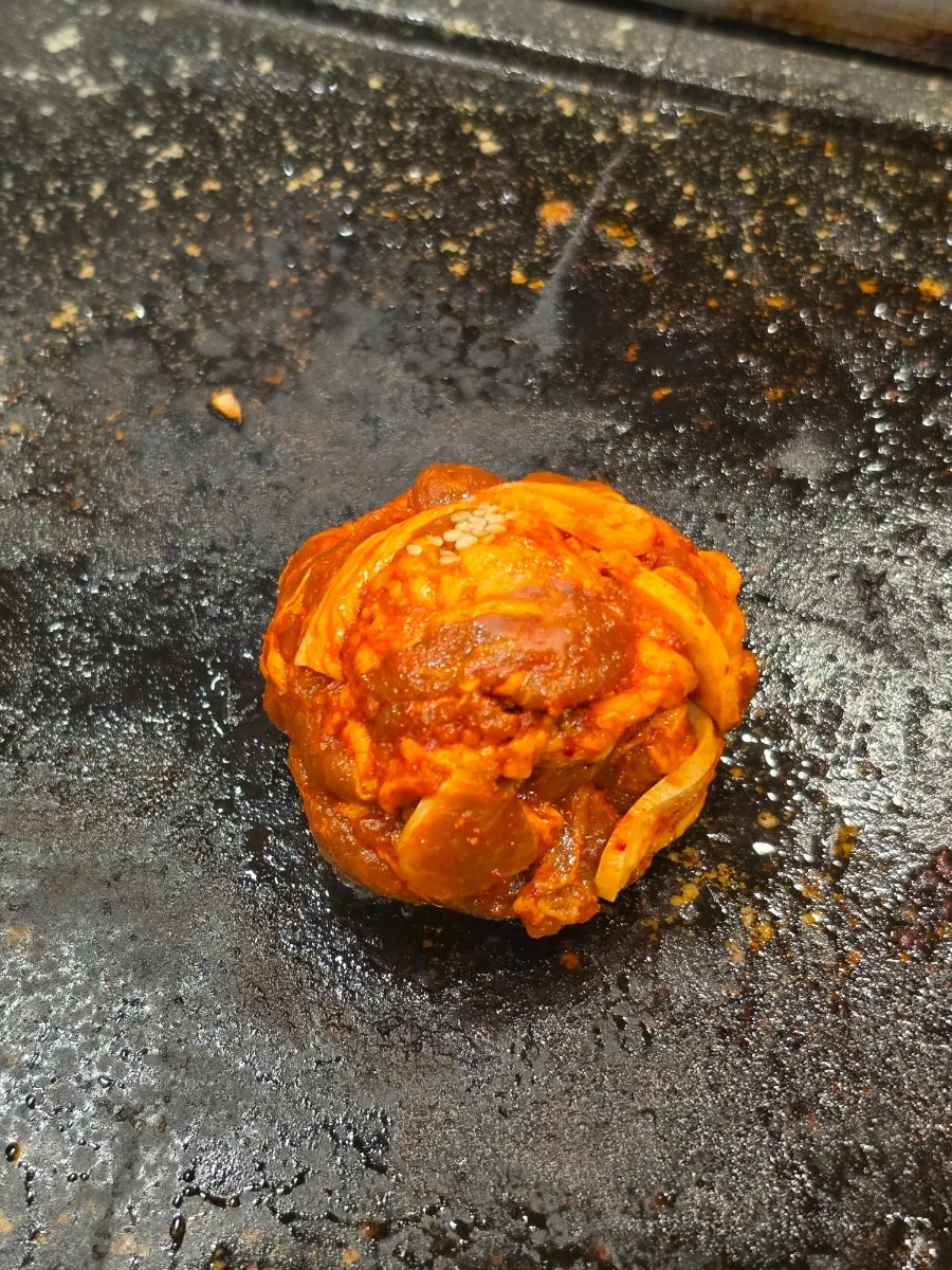 Meat with bibim naengmyeon