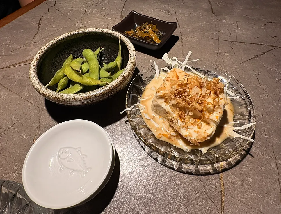 Basic side dishes set on the table in the private room