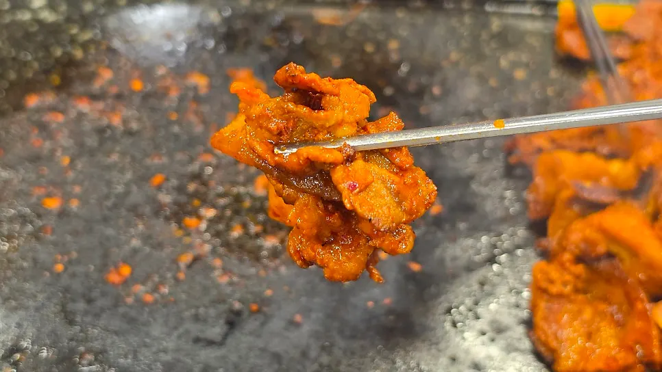 Wagyu flap meat grilling on the plate