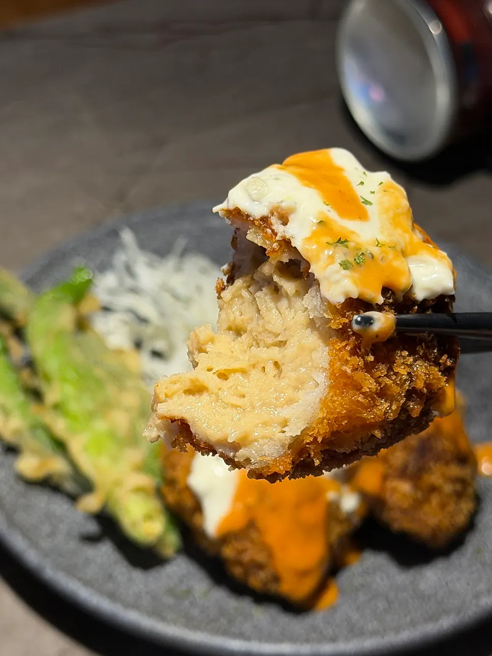 Fist-sized crab innard cream croquette
