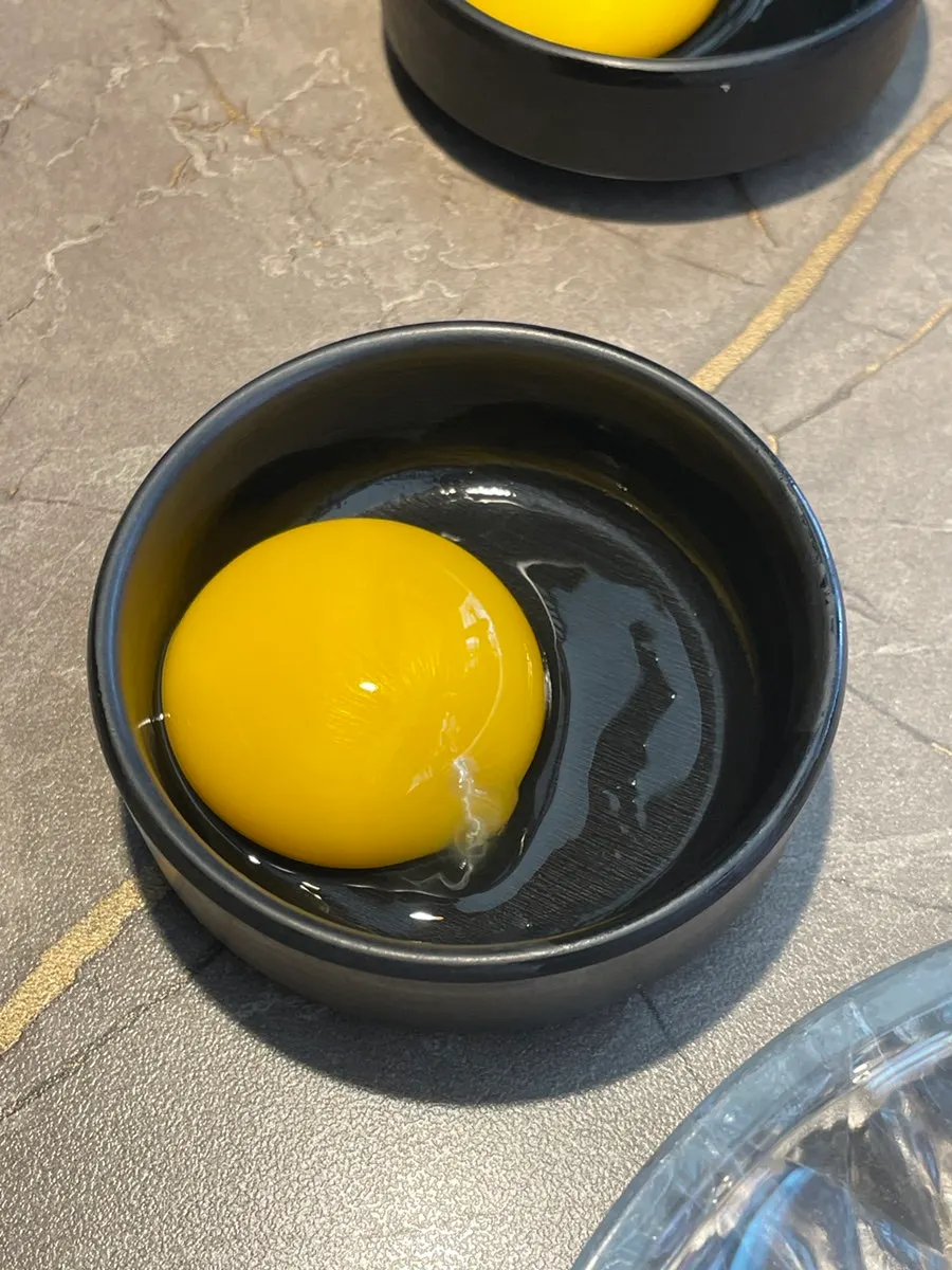 Egg yolk to top the kaisendon