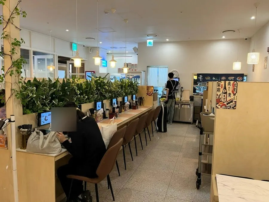 Takeout ordering kiosk at the entrance