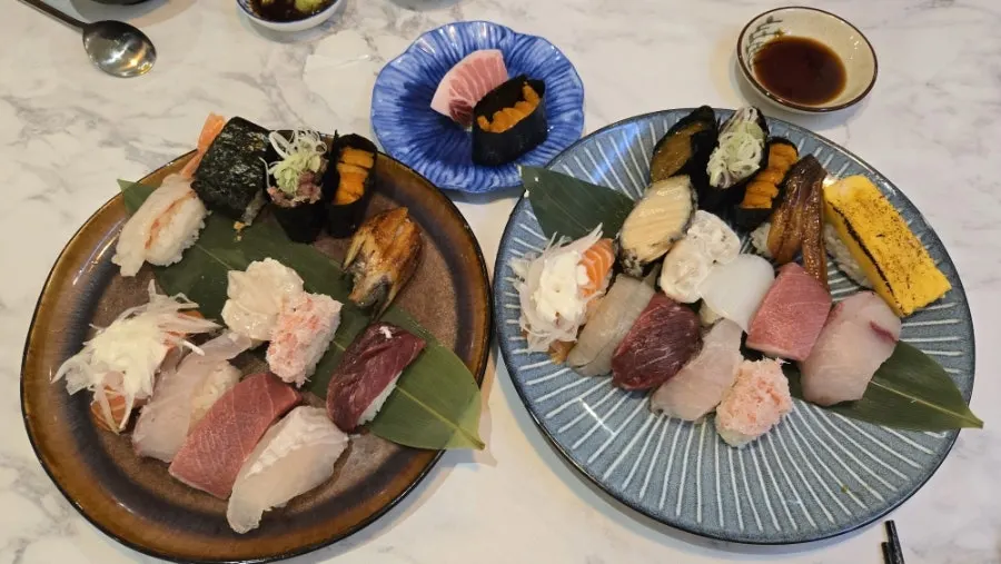 Table at Choe Uyeong Sushiya Jongno Branch after finishing the meal