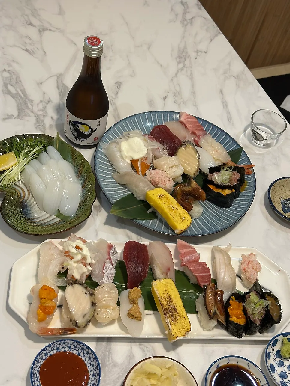 A plate of 17-piece premium sushi set