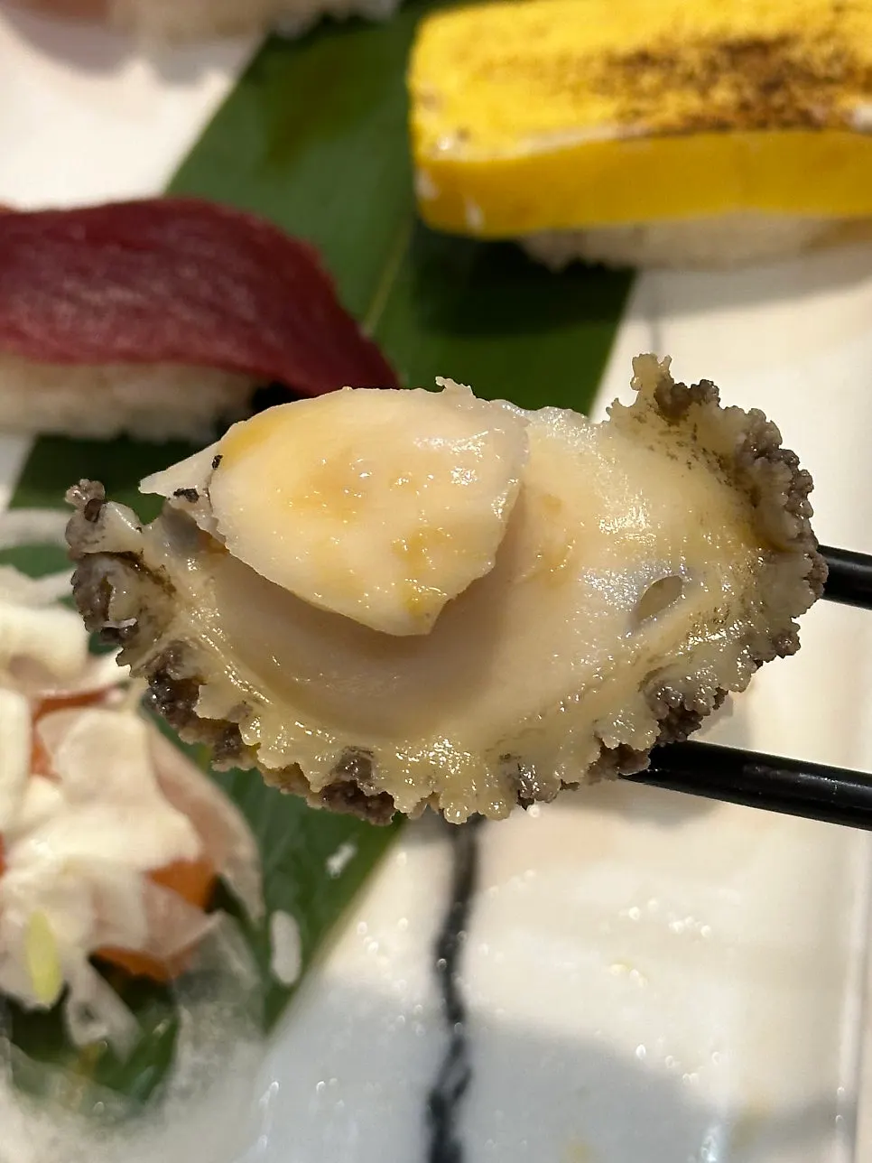 A piece of salmon sushi