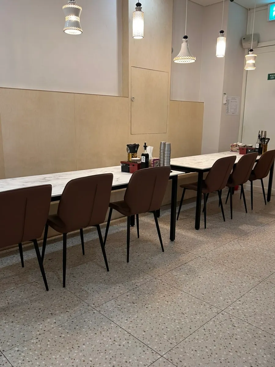 Twelve-seat bar table area