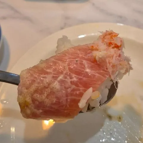 Close-up of seafood on the kaisendon