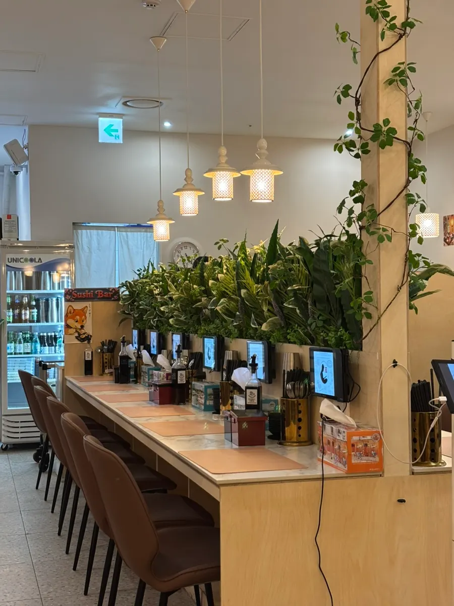 Long bar seating