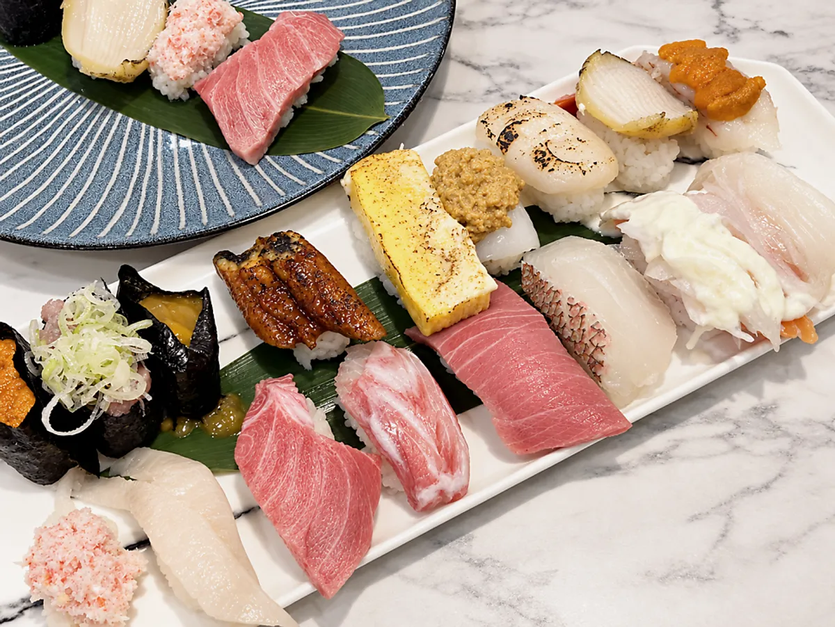 Table ordering monitor and sushi accompaniments