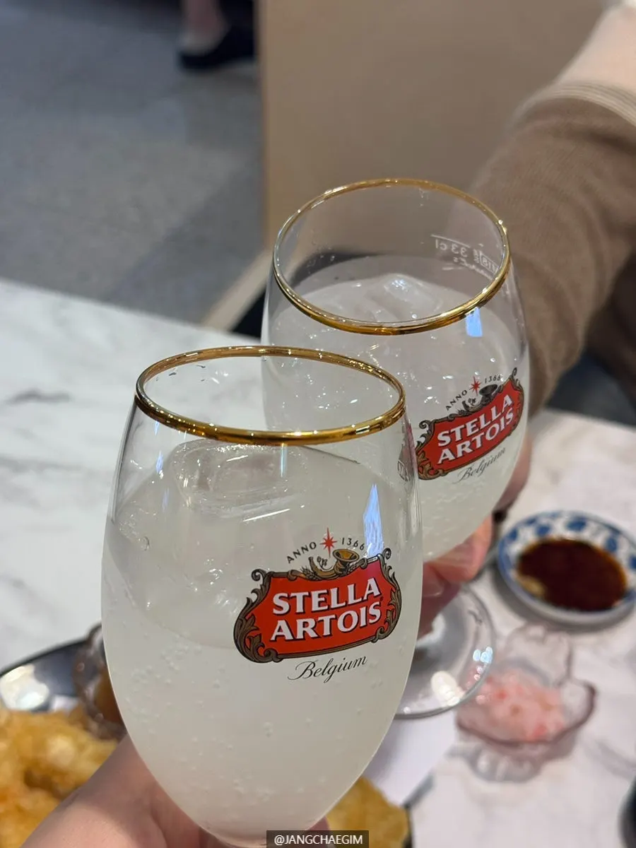 Glass of yuzu shu soda
