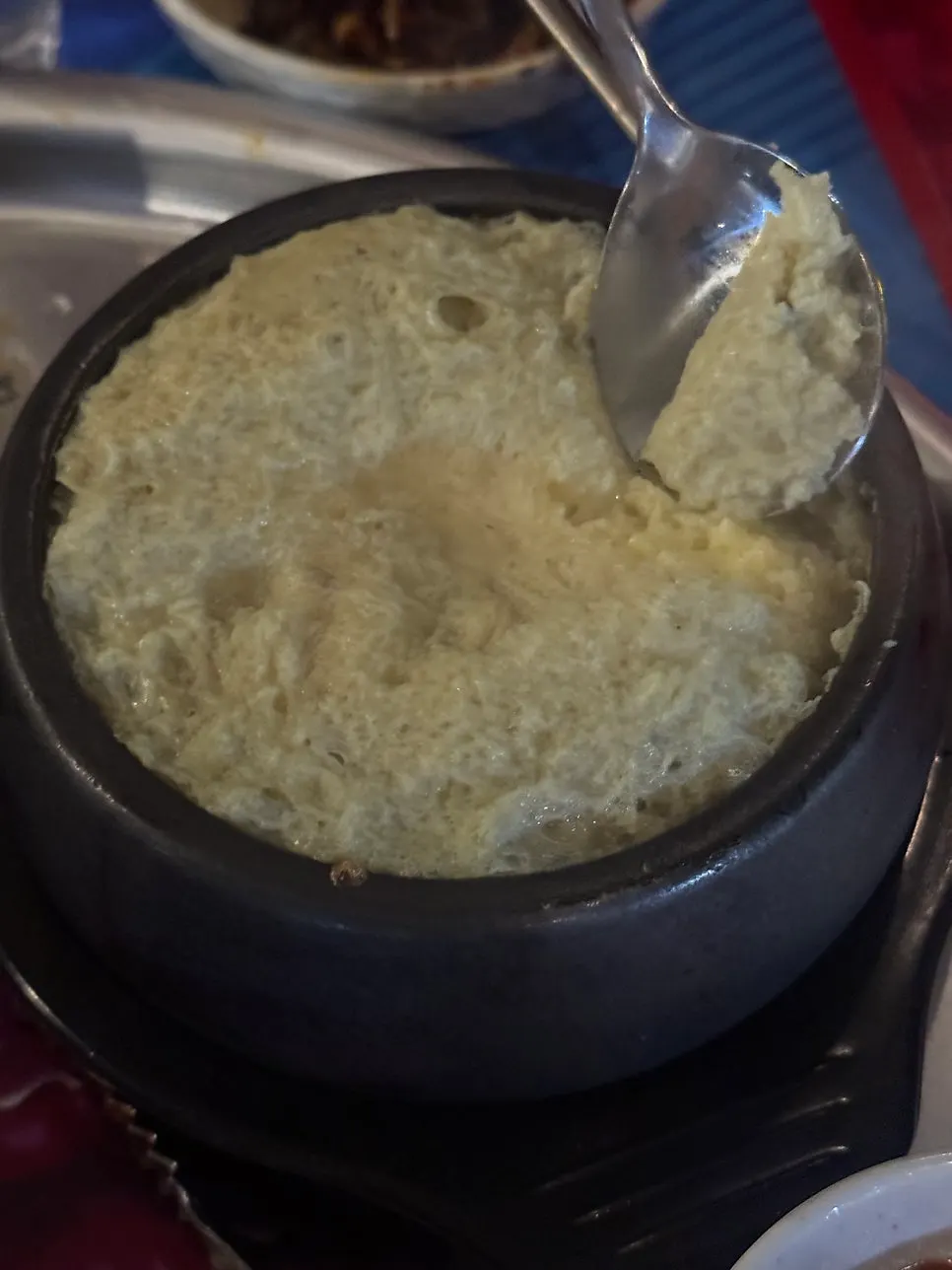 Doenjang jjigae with meat at Chowon Restaurant