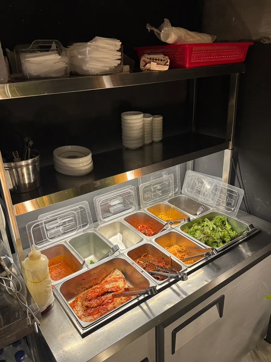 Indoor self-serve bar area
