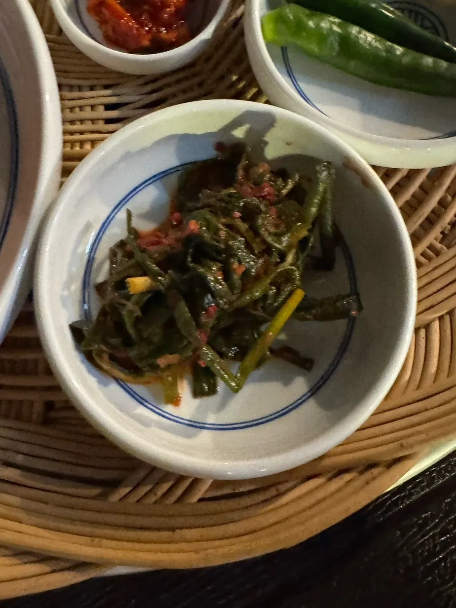 Close-up of the basic side dishes