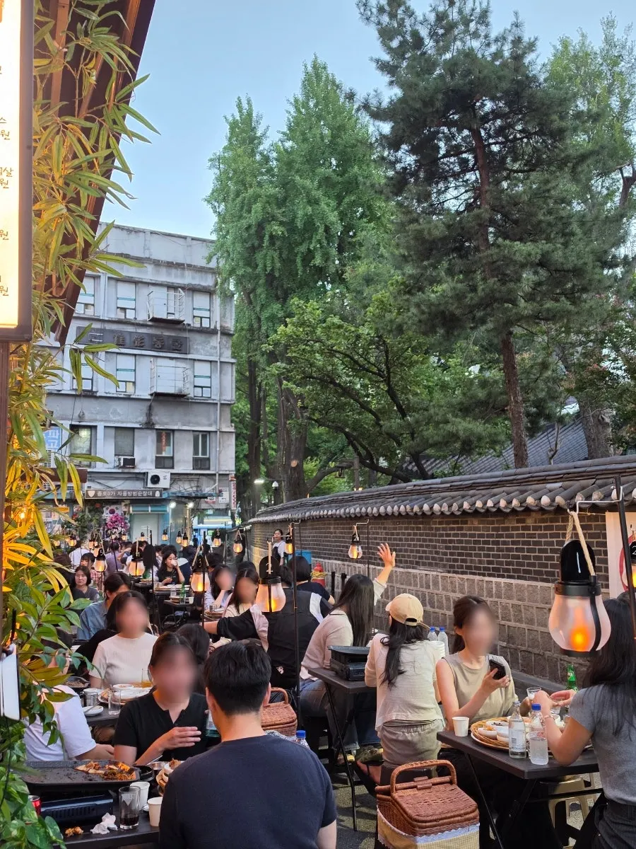 傍晚时分塔谷公园钟路3街店野场街道